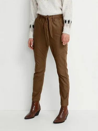 Pantaloni din imitație de piele Cream (18372321)